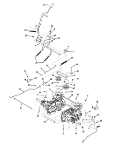 Drive System 48-Inch Deck Diagram and Parts List for Z-FORCES48LP 17AP5BHB-17AP5BHB710 Cub Cadet Lawn Tractor